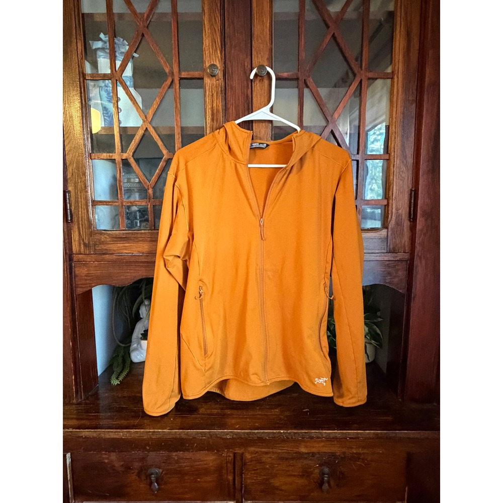 Arcteryx Kyanite LT Hoody Womens Large Orange Full Zip Fleece Jacket